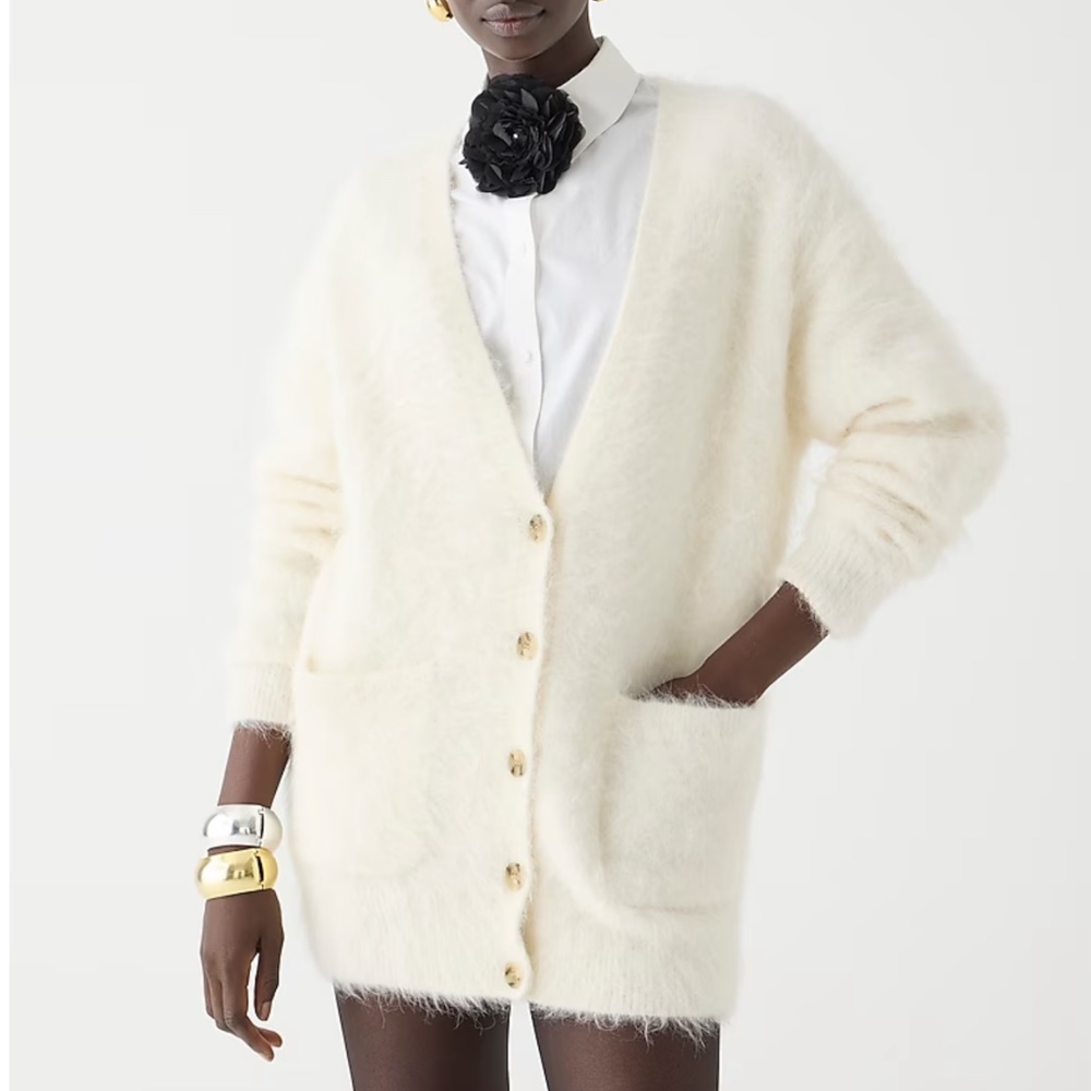 J. Crew | Relaxed V-neck cardigan sweater in Brushed Yarn NWT